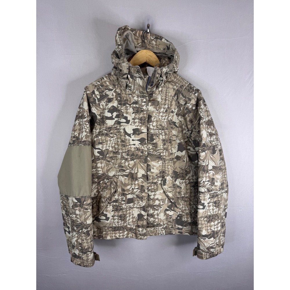 Arson‎ Mens Snowboard Jacket Camo Hooded Ski Coat Tan Brown Grey Medium